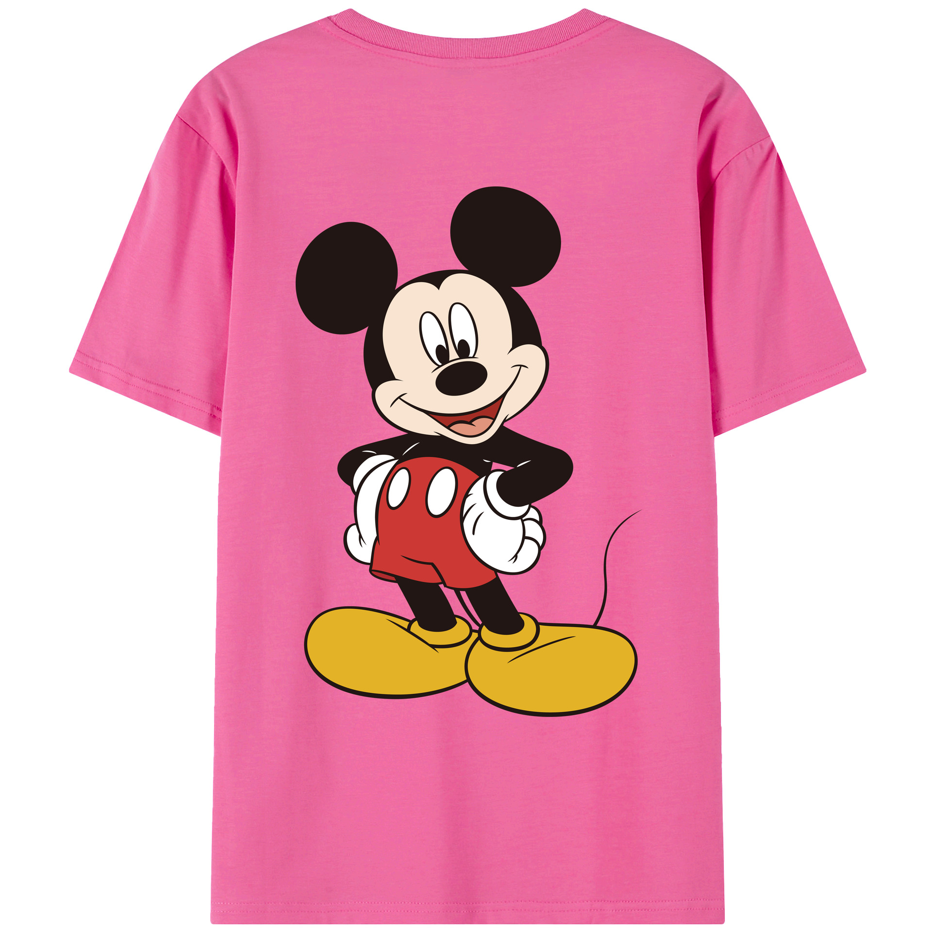 ミッキーマウス Mickey Mouse レディース半袖Tシャツ(バックプリント)